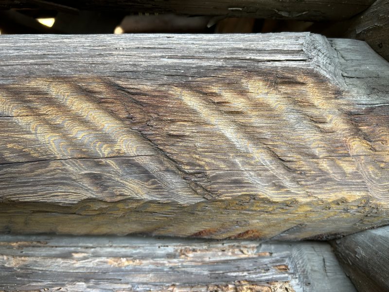 1830s log timbered barn