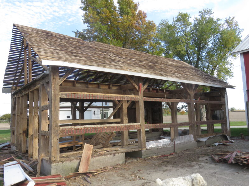 20' × 32' Hand Hewn Timber Frame Corn Crib