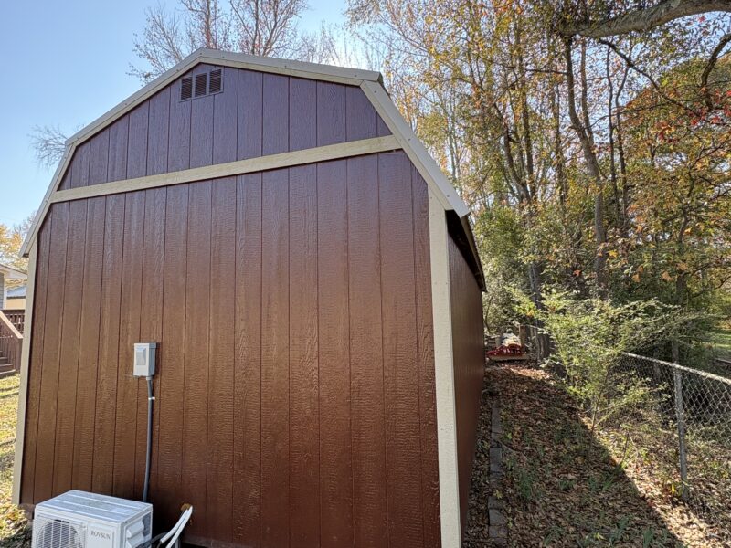 13x38 FINISHED BARN DERKSEN BUILDING with A/C UNIT AND 65 AMP ELECTRICAL PANEL