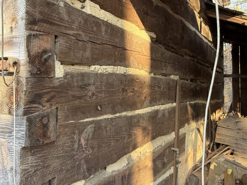 Rough Sawn Log Curing Tobacco Barn - Early to Mid 1900's