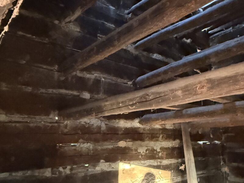 Rough Sawn Log Curing Tobacco Barn - Early to Mid 1900's