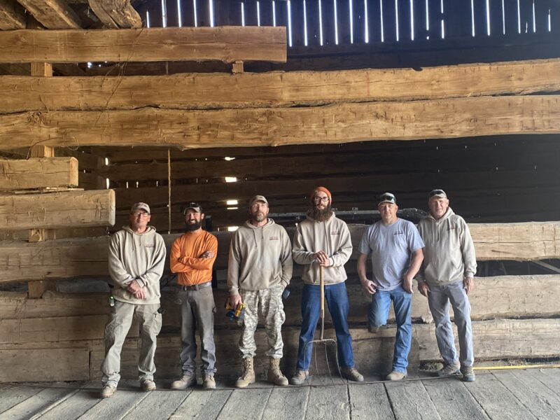 Historic Mark Double Pen Log Barn, Circa 1820’s