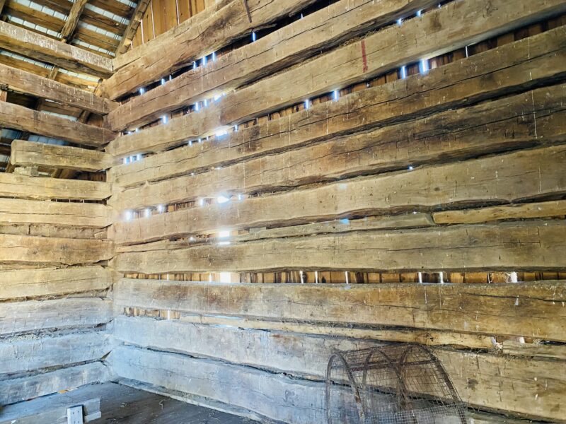 Historic Mark Double Pen Log Barn, Circa 1820’s