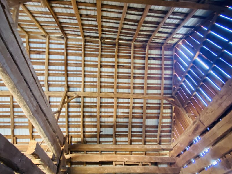 Historic Mark Double Pen Log Barn, Circa 1820’s