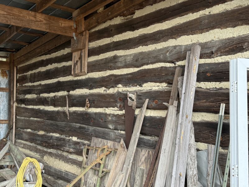 Tobacco Barn -Pine Rough Sawn Logs